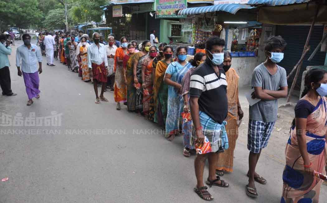 Durai Vaiko who provided ricebag to the people
