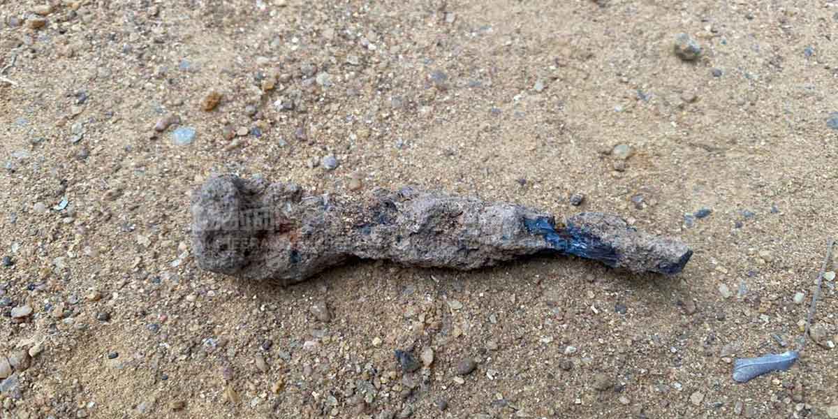 The nail found in the excavation of Porpanaikottai Sangakkala fort ... the team is happy!