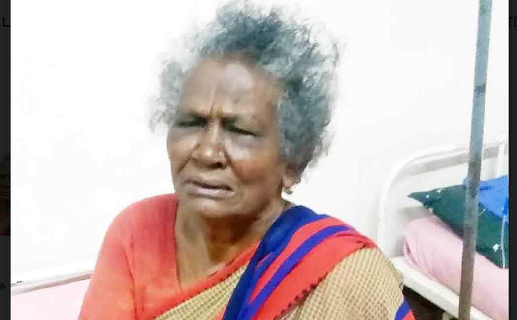 old woman fights against thief