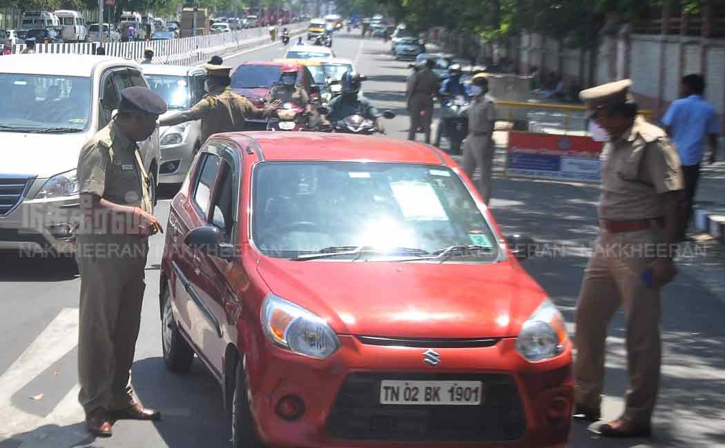 Vehicle check on Poonamallee highway