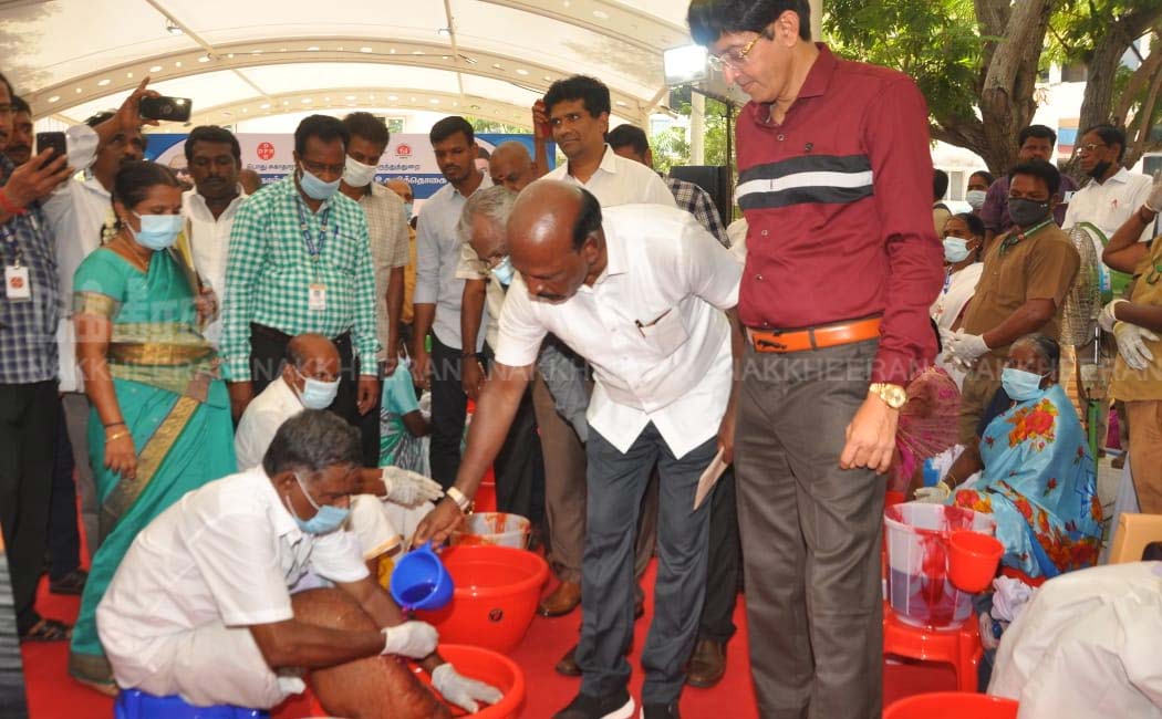 Health Minister Ma Subramanian presented scholarships affected elephantiasis