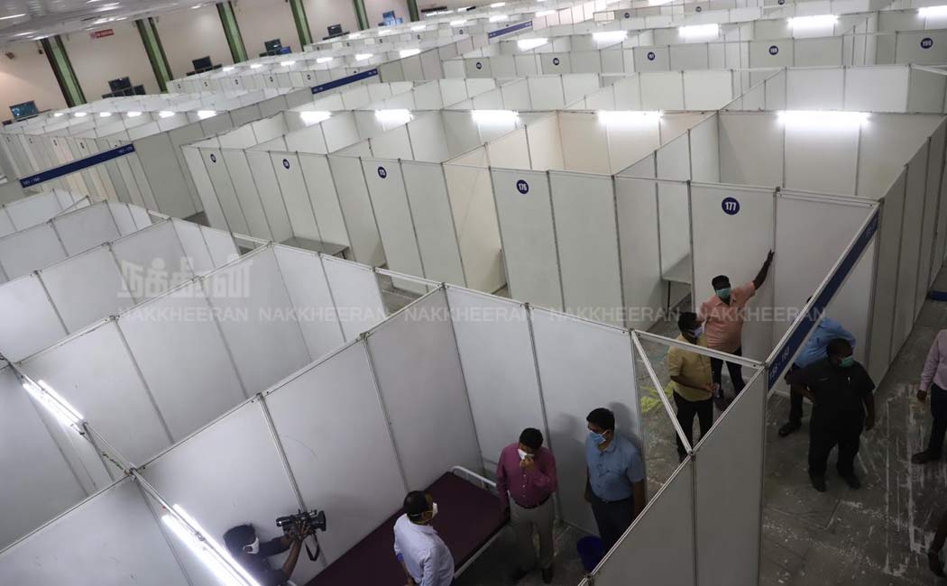 Trade center converted into Corona Ward