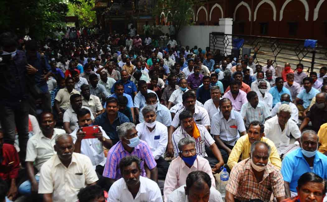 opposition on behalf of CITU ... (Pictures)