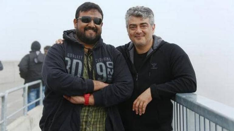 ajith with director sive vivegam shooting