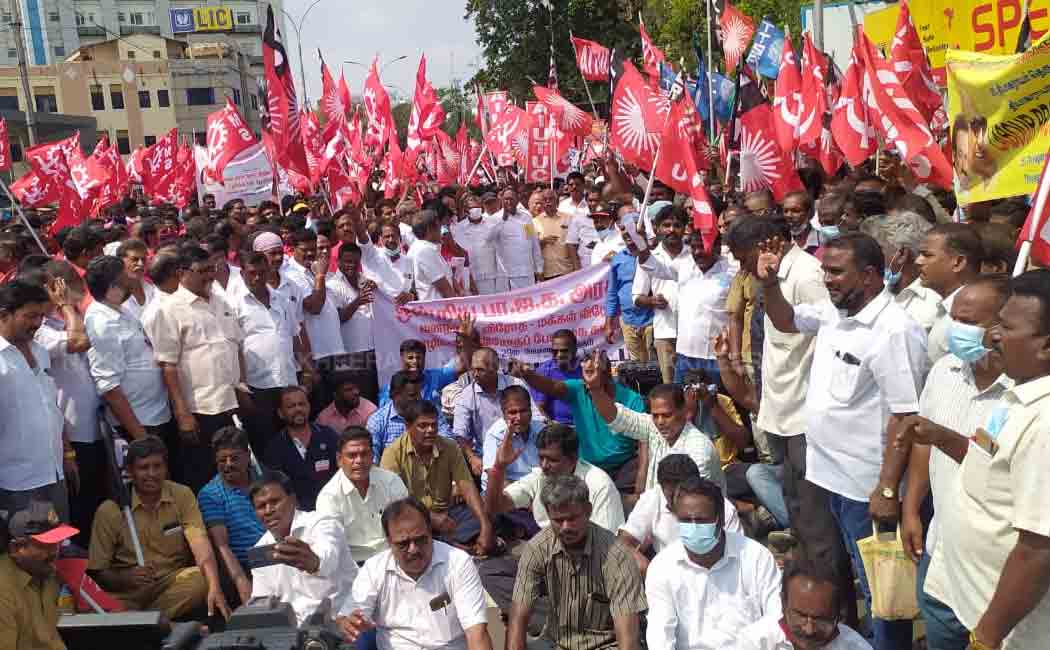 Trade union struggle on Anna salai