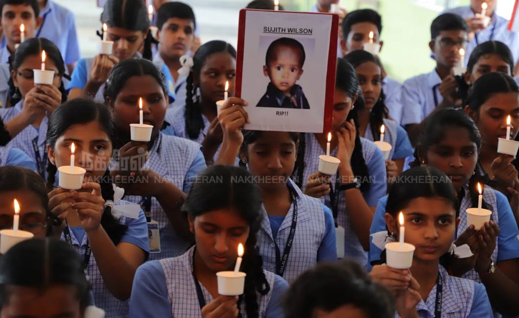school students pray for sujith