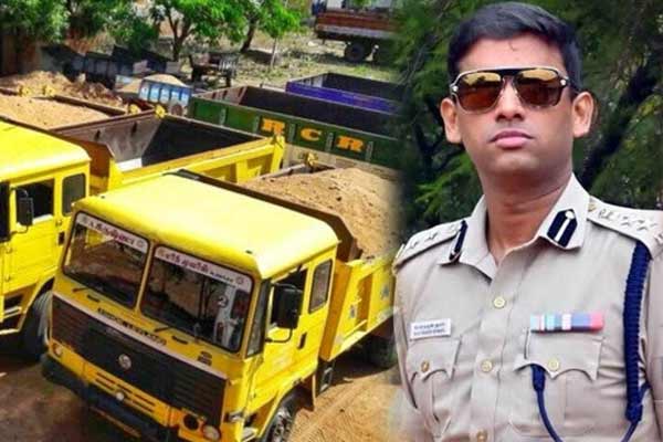 Tiruchi DIG Varunkumar Conducts Early-Morning Raid dmk sand theft lorry