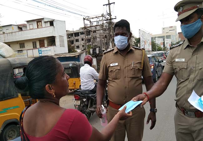 without mask peoples tamilnadu police