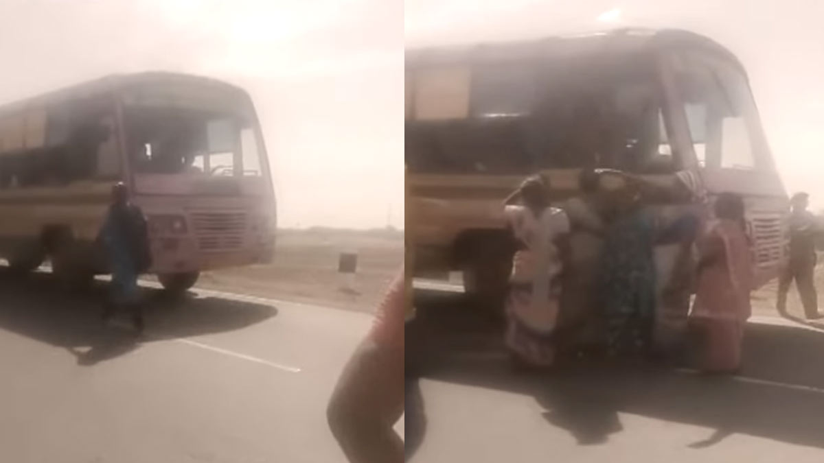 A government bus that does not stop at the for women
