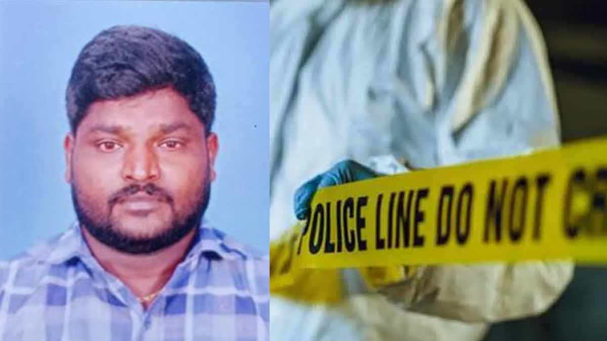A dead body lying in the forest; Police investigation