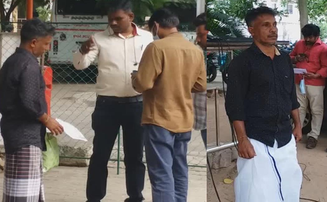 police refused to let commissioner office Rajakannu sister's son