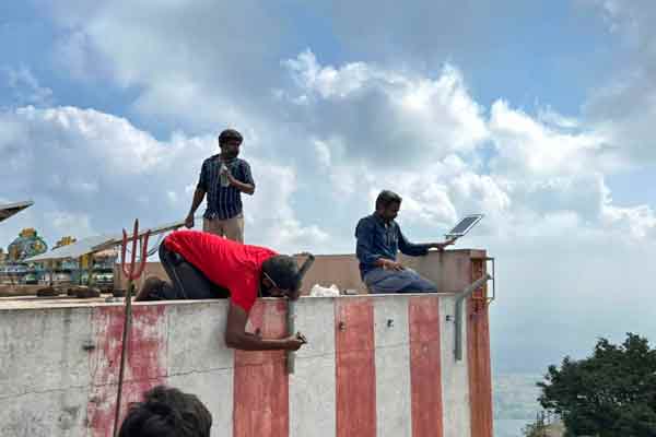 MP climbs 4560 feet for a temple without lights!