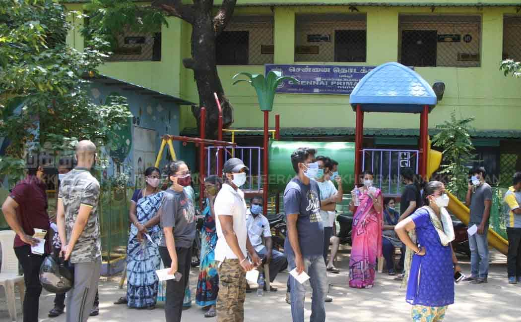 Corona Vaccination Camp at Kodambakkam Girls' High School ..!