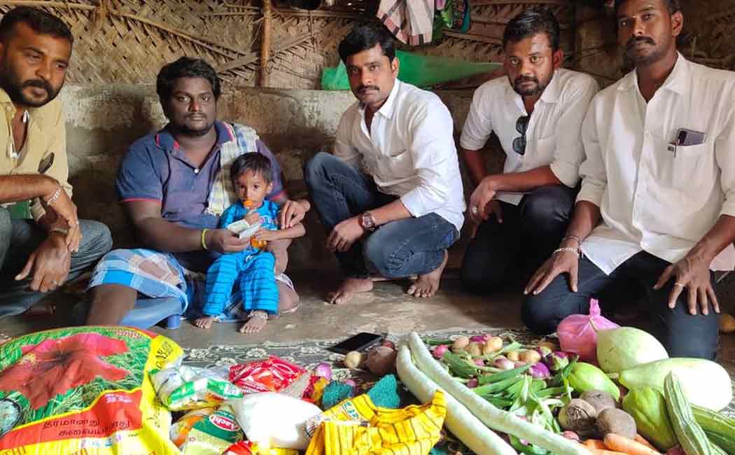 TVK helps who lost both legs pudykottai