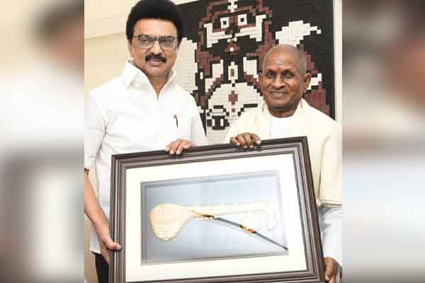CM Stalin visited Ilayaraaja house and congratulated him