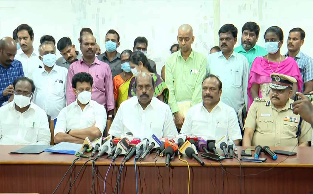 kallakurichi school incident minister velu pressmeet today