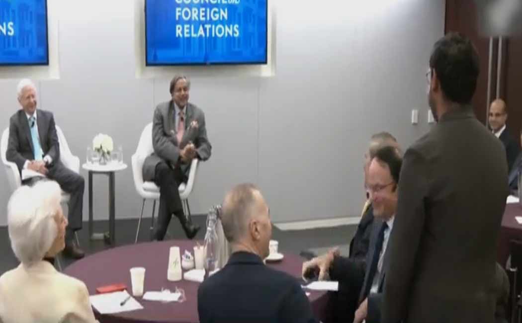 Shashi Tharoor answers question asked his son operation sindoor in Us
