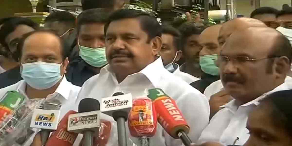 admk eps press meet in chennai