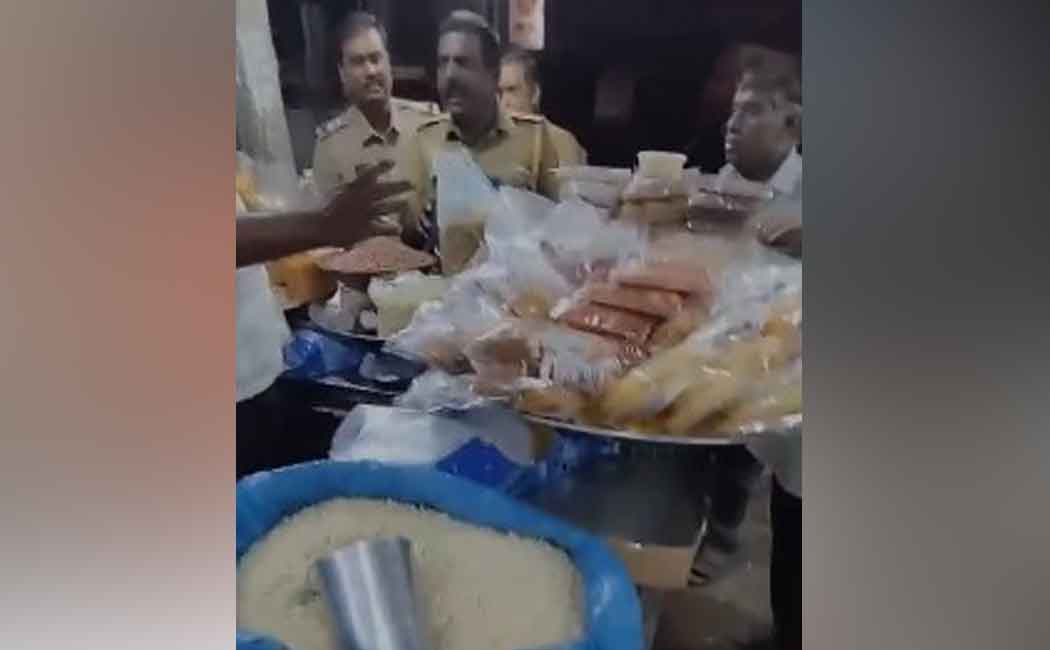 special sub inspector asked for free groundnuts at a pea shop