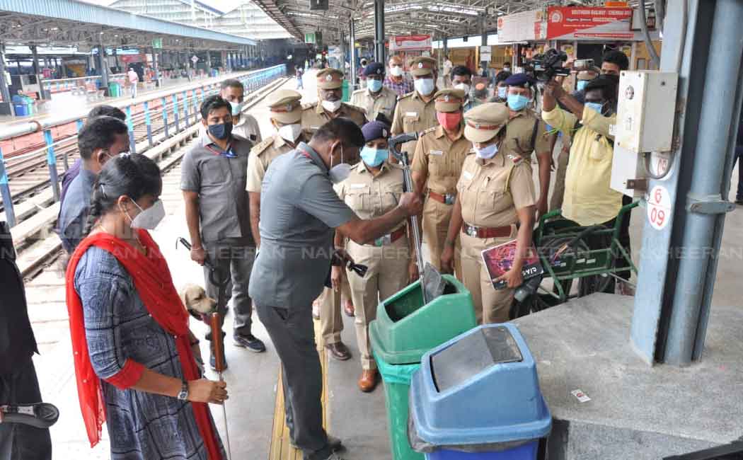 Police officials visit security