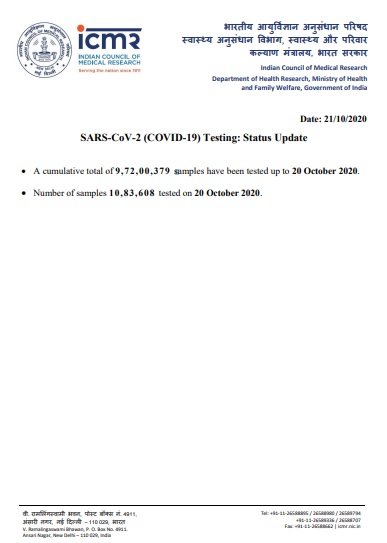 india coronavirus samples tested icmr details