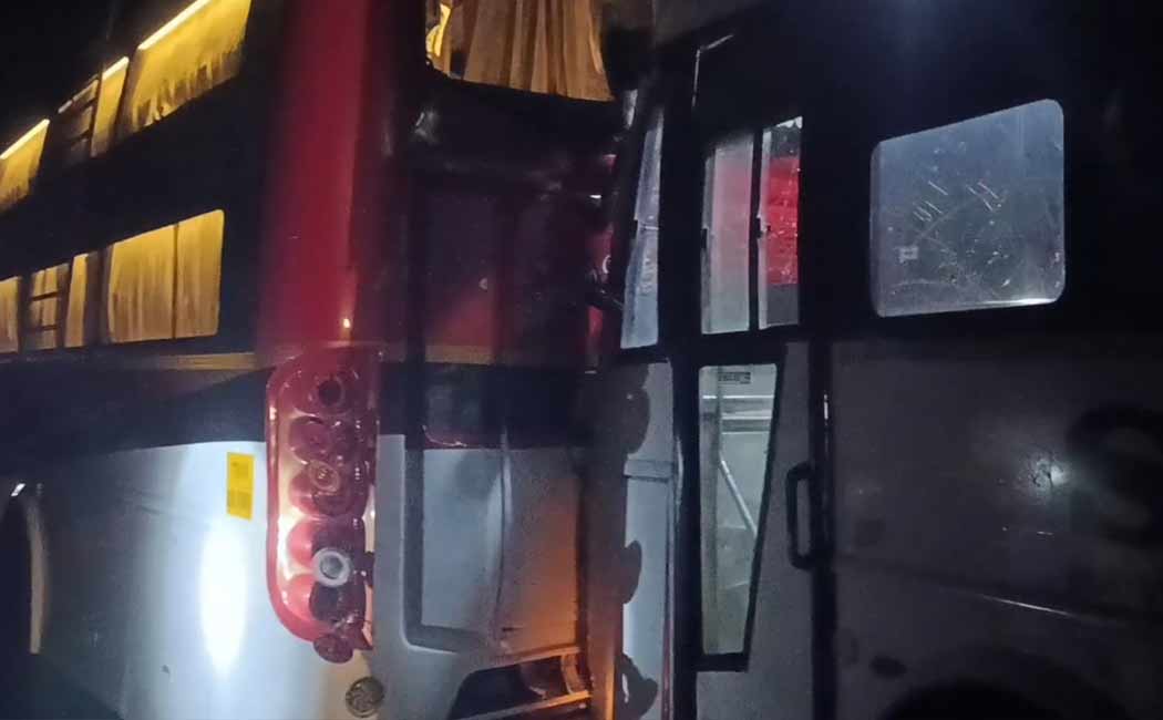 Three buses crash into each other