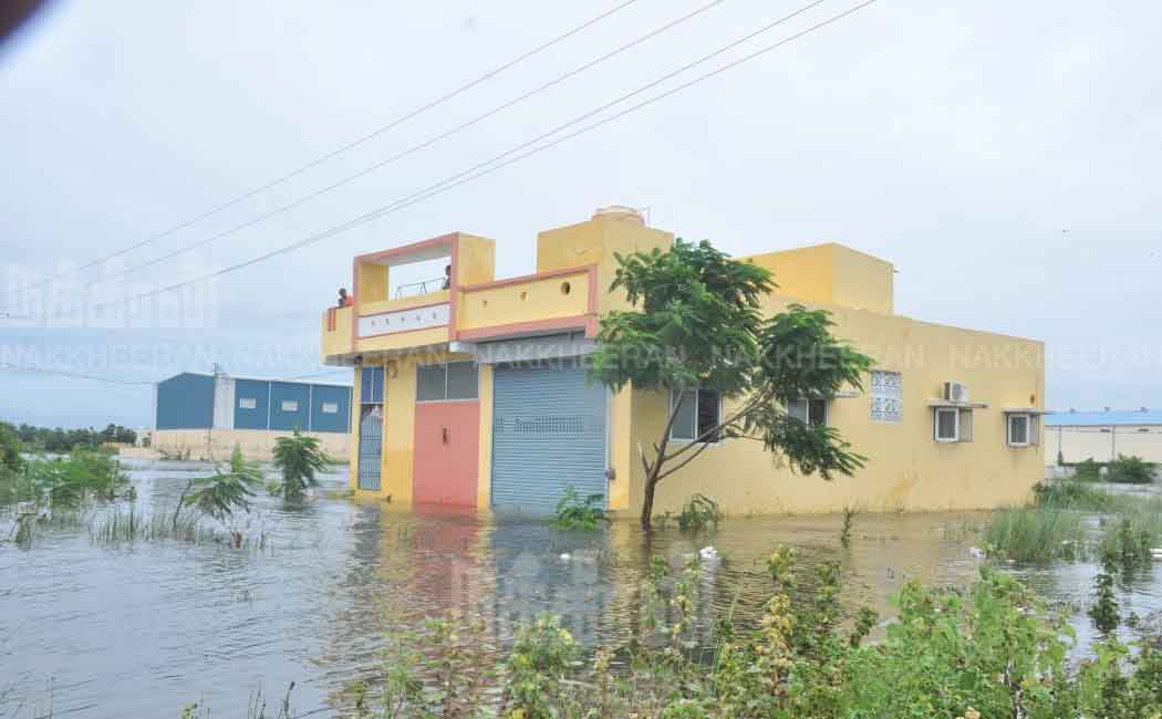 Heavy rain in Chennai Rainwater surrounding the residences (pictures)
