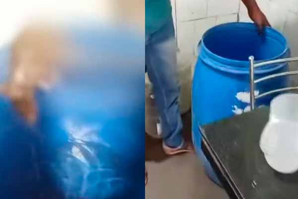 A rat floated in a drinking water drum; Those who went to eat at the hotel were shocked