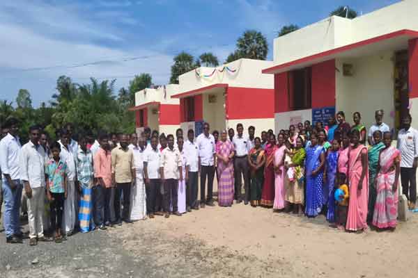 CPM struggle lead to new houses for tribal people U. Vasuki inaugurates them