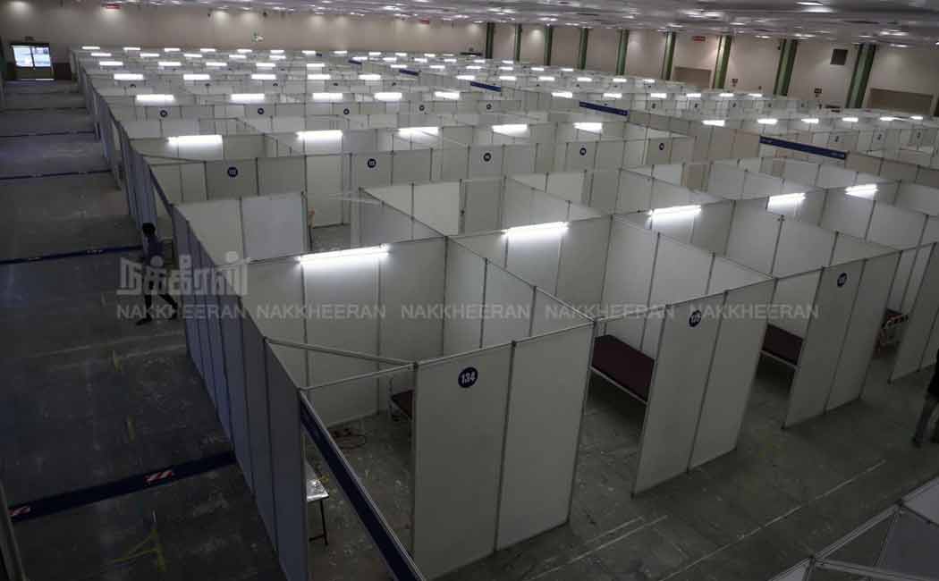Trade center converted into Corona Ward