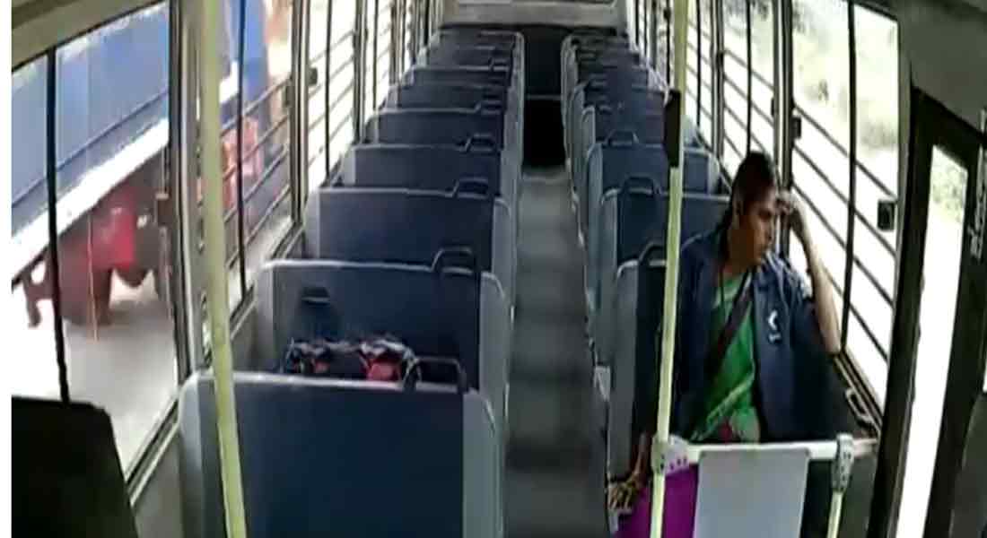 The stunning CCTV footage !!