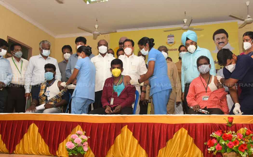 Vaccination camp for students in Nandanam