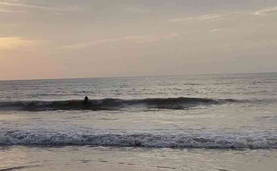 Three people who were on a trip to Velankanni got caught in the waves and passed away