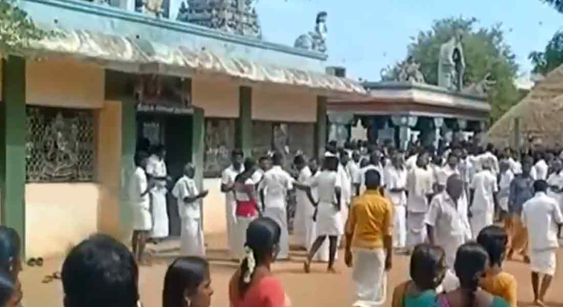 The temple belongs to the town.... Public demonstration!!
