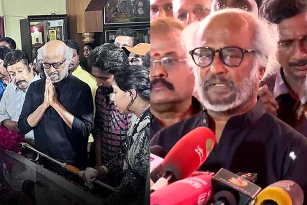 rajini tribute to actor rajesh passed away