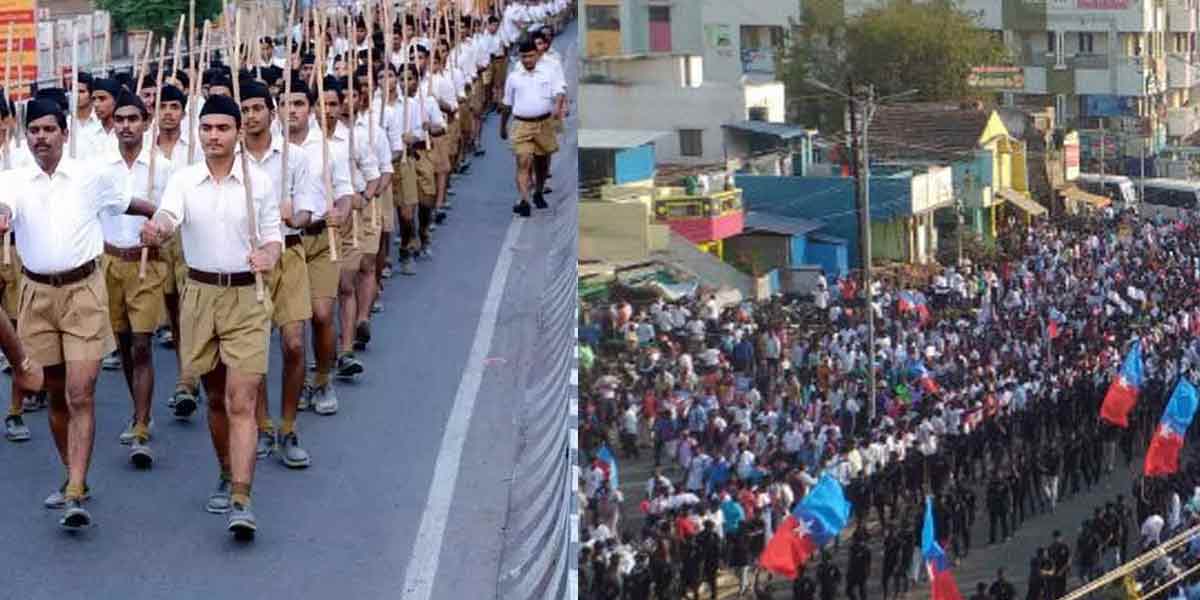 Denial of permission for RSS, Vck rally