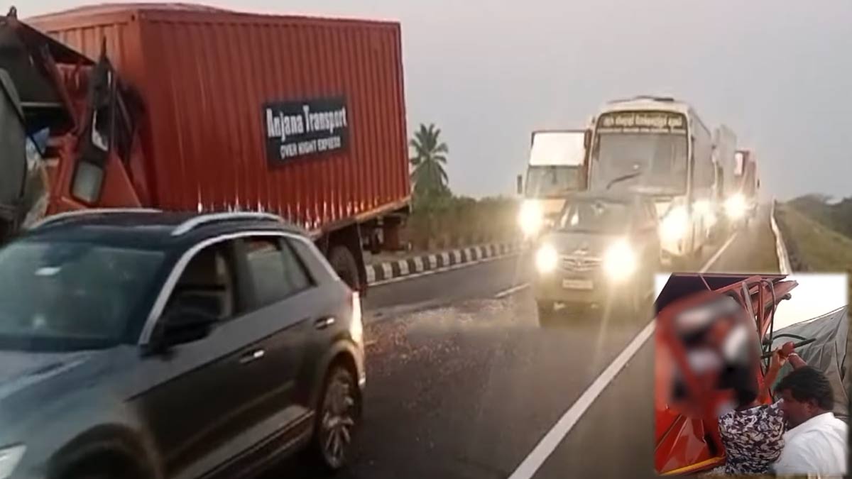 Lorry driver involved in accident; shock in the morning