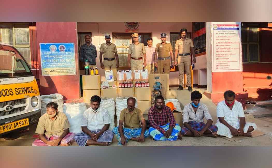 9 arrested for making fake liquor with sanitizer using curfew