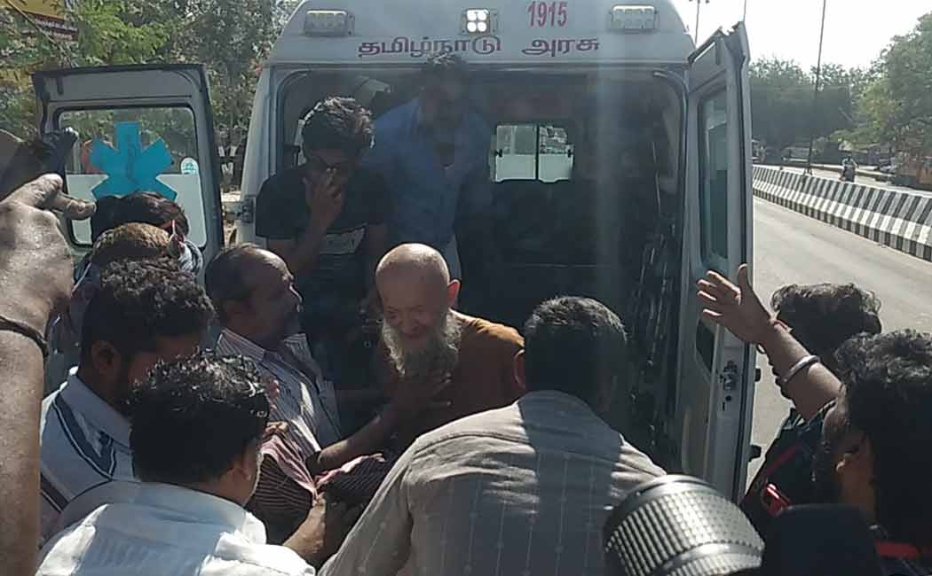 An American who got into a drunken argument with people in Tiruvannamalai