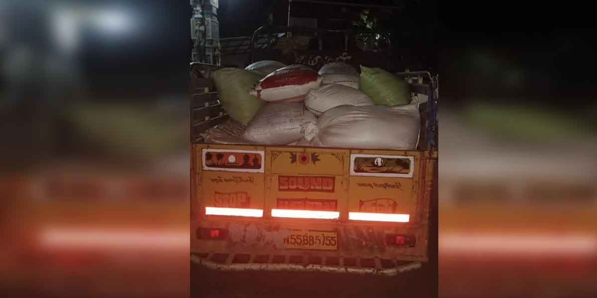 3 tons of ration rice near Alangudi- vehicles seized!