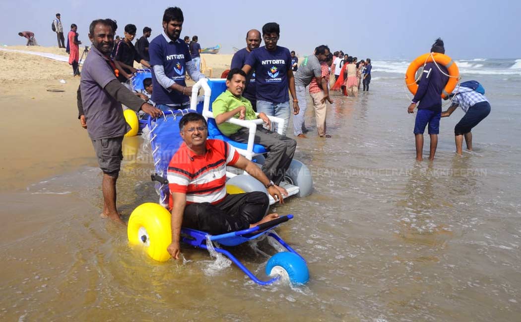 Special arrangements made at Marina Beach for the differently abled