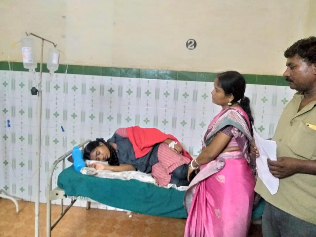 The school administration that suspended the student for not paying tuition; The schoolgirl who fainted