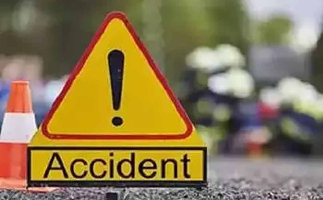 Sand truck accident on National Highway