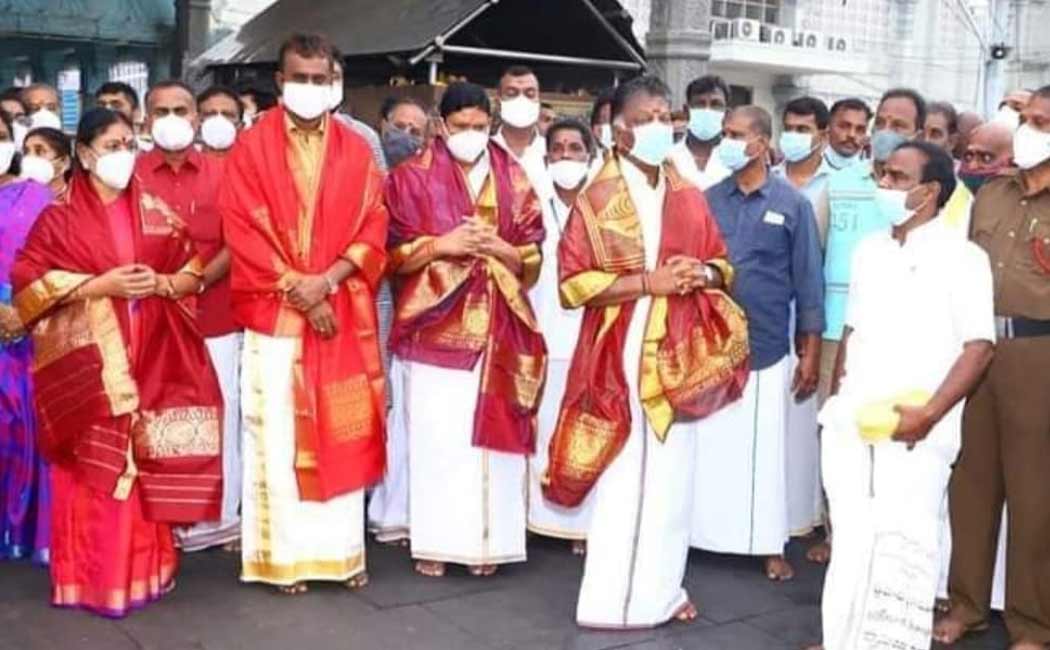 OPS and Ministers On Tirupathi
