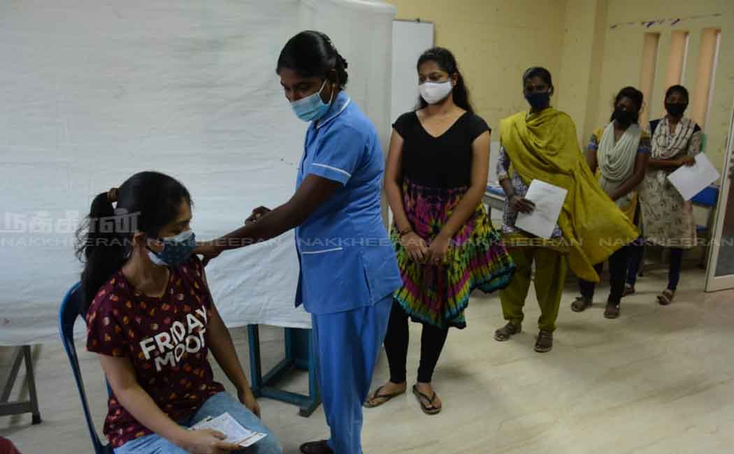 People over 18 years of age who have been vaccinated in Villivakkam