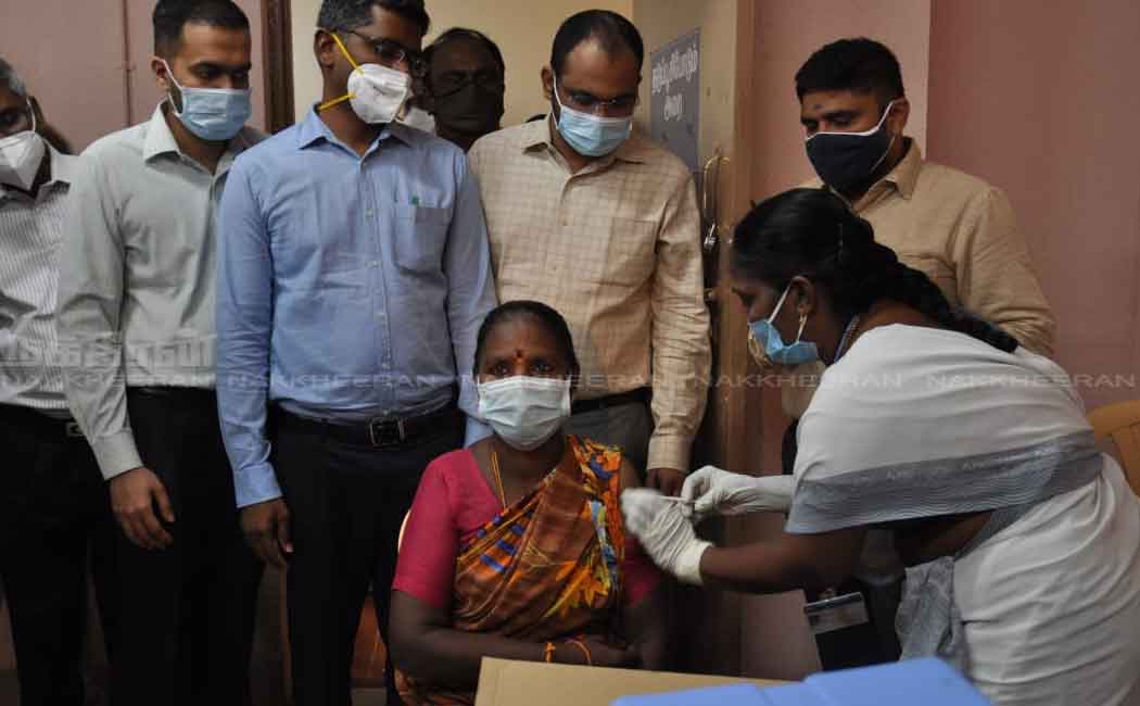 Corona Vaccination Camp at Nehru Indoor Stadium
