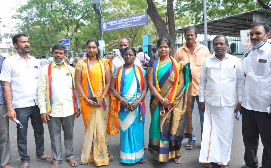 Various party candidates gathered to file nominations