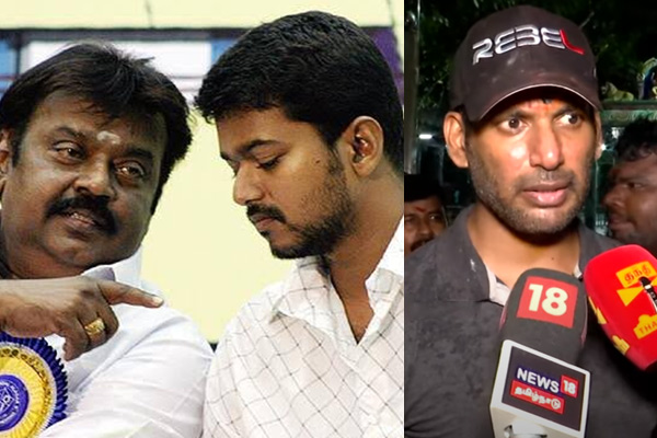 vishal compares vijaykanth and vijay in politics