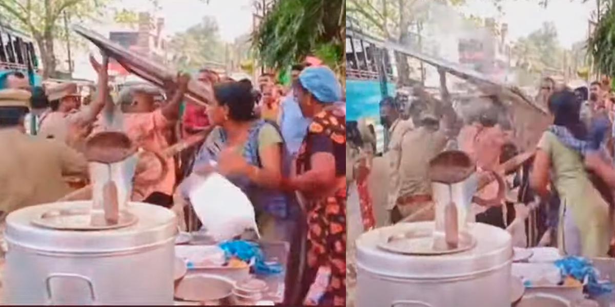 Employees who went to remove the platform store; The woman who anointed milk to boil