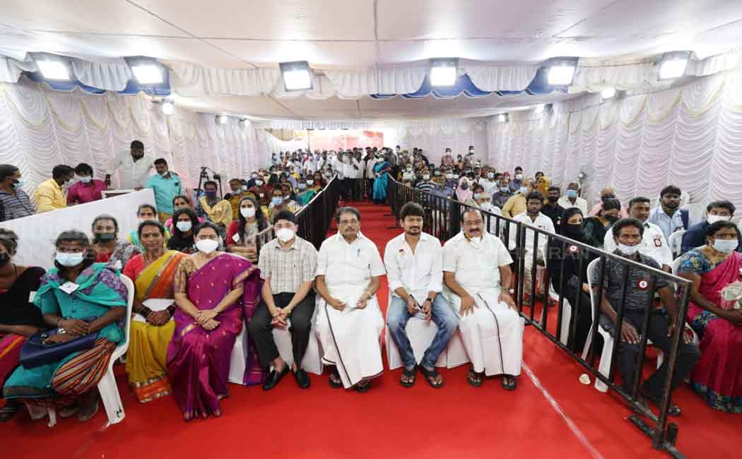 MLA Udayanithi Stalin who provided welfare assistance to the people